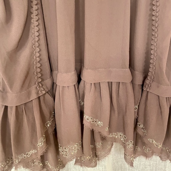 RARE-Free People Mauve Sheer Boho Festival Dress - Picture 5 of 6